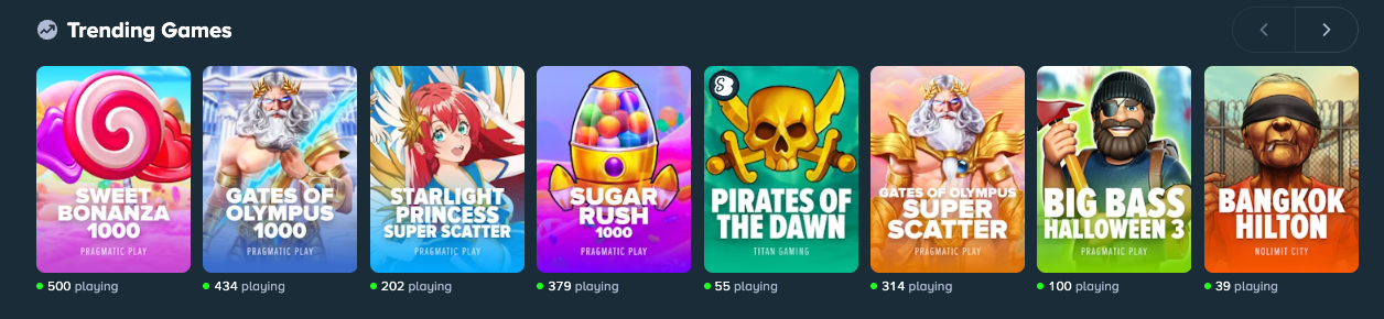 Stake Games selection