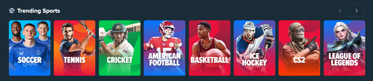 Stake sports selection